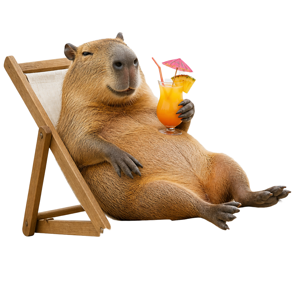Capivara relaxando